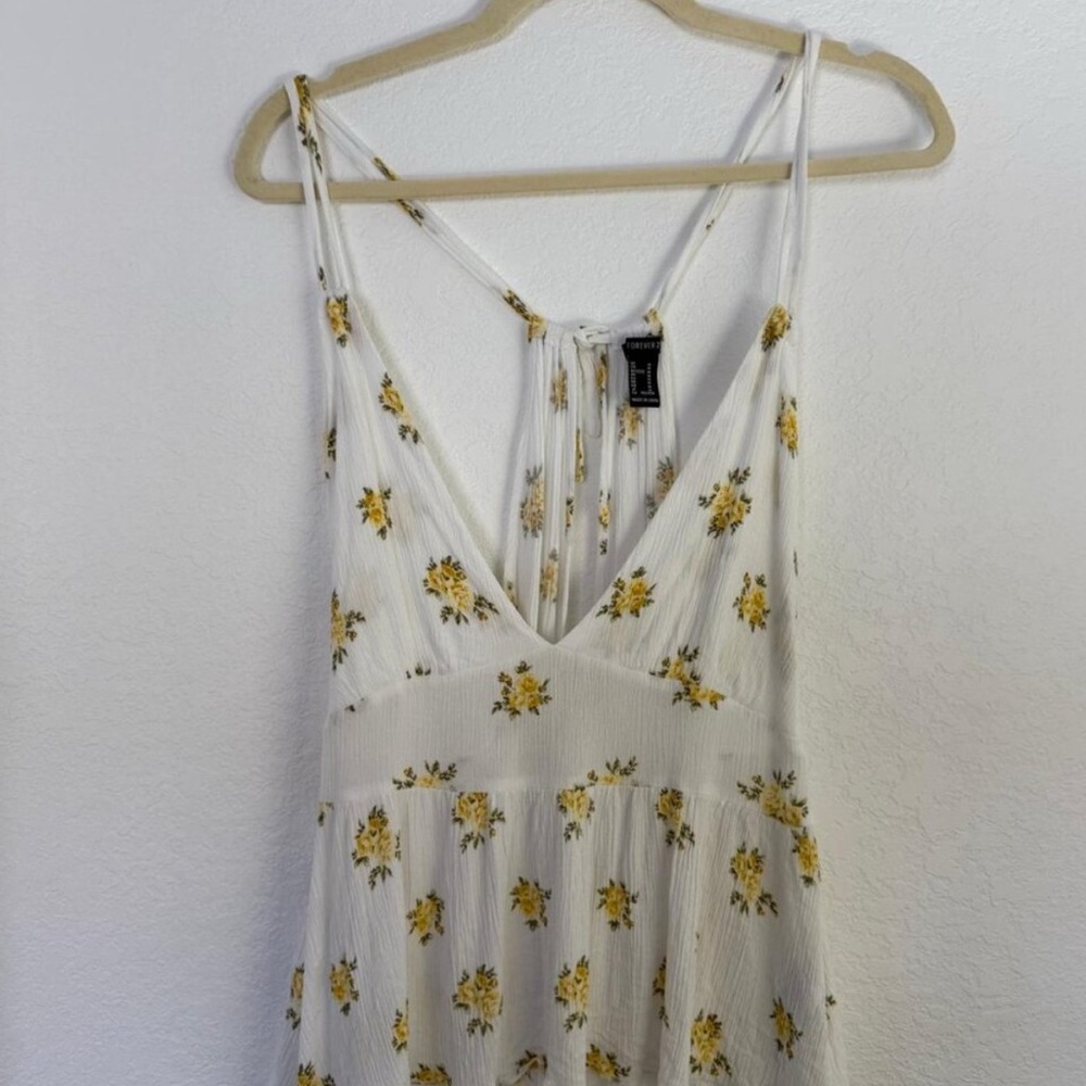 Forever 21 White and Yellow Floral Camisole